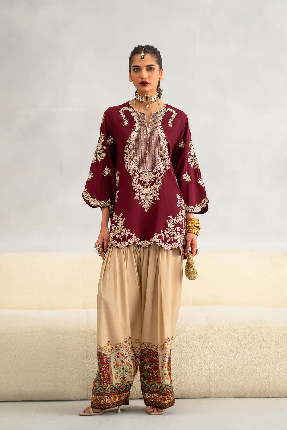 Ethnic silk Emb